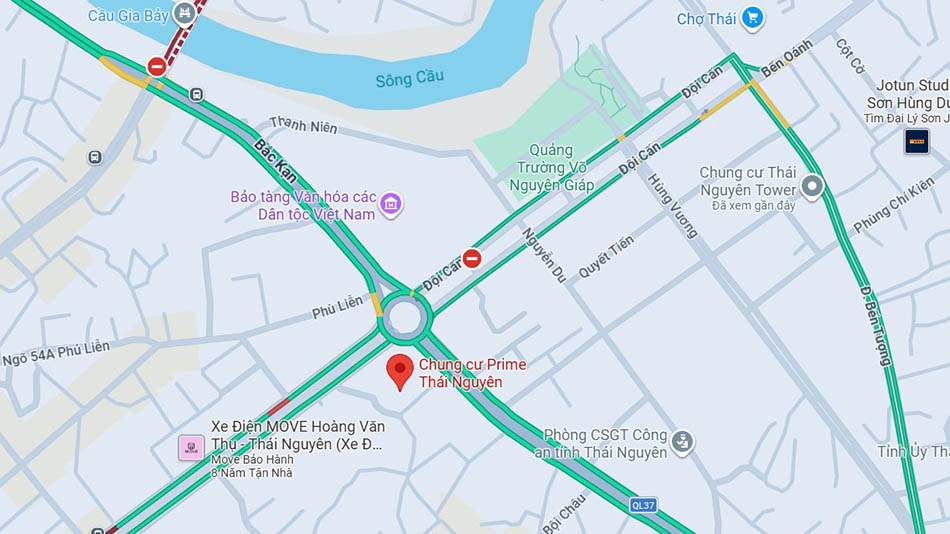vị trí chung cư tháp đôi prime thái nguyên